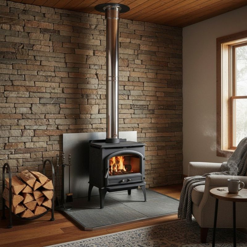 Stone Chimney Installation