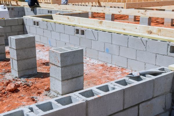 Cement Block Installation in Columbia